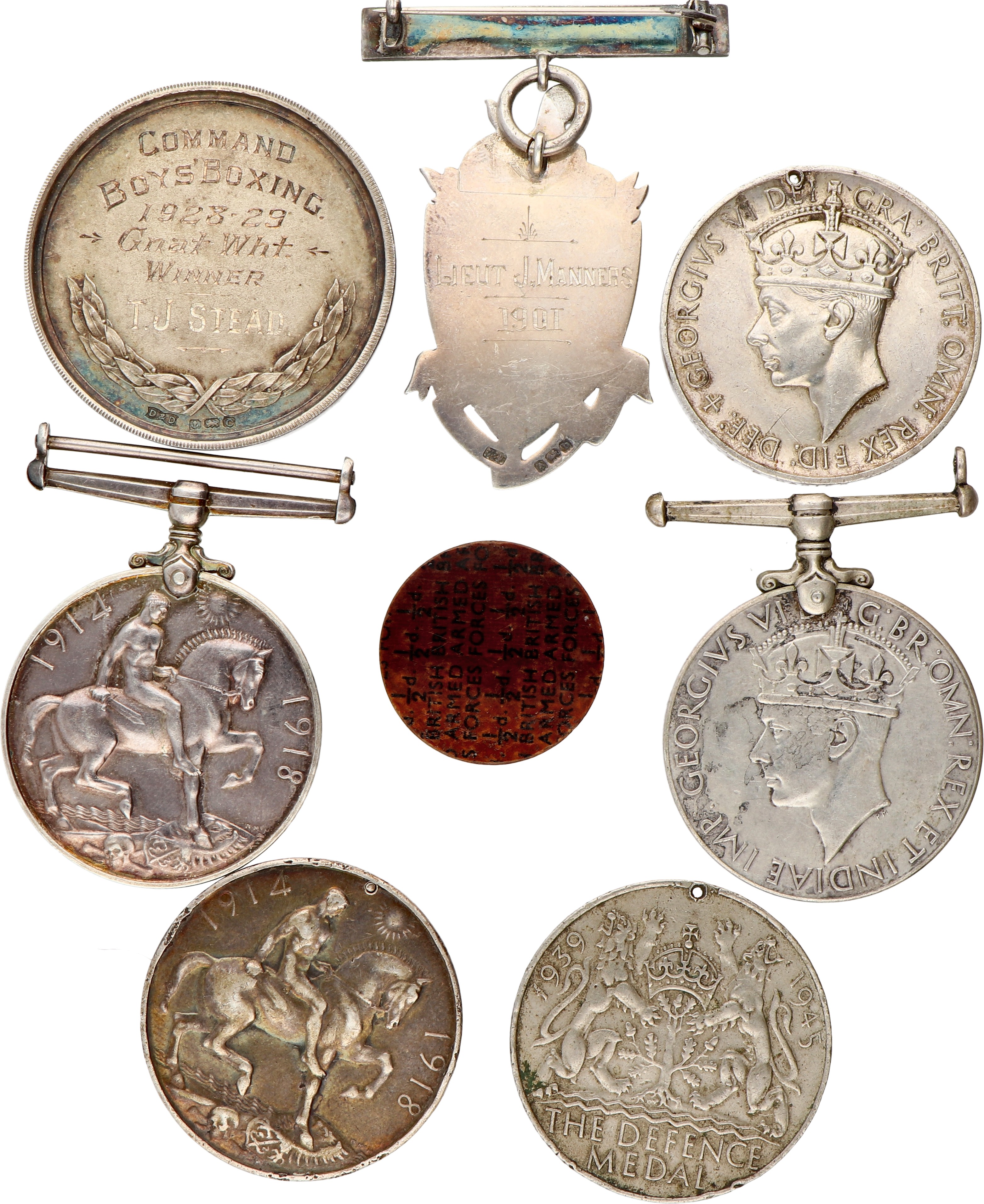 Great Britain. 20th century. Lot (8) War medals and batches.