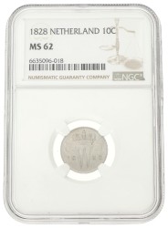 10 Cent. Willem I. 1828 U. MS 62.