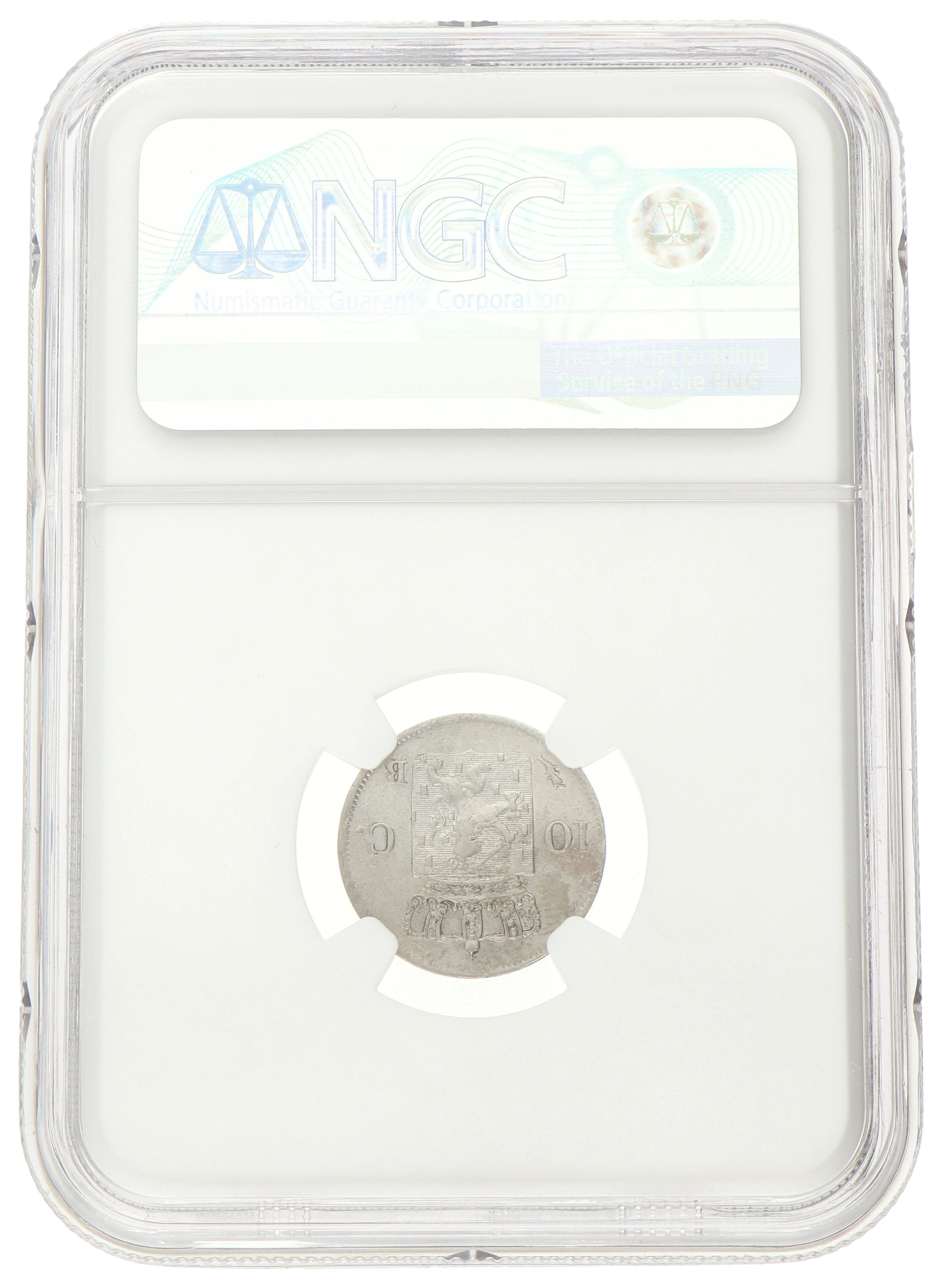 10 Cent. Willem I. 1823 B. AU details.