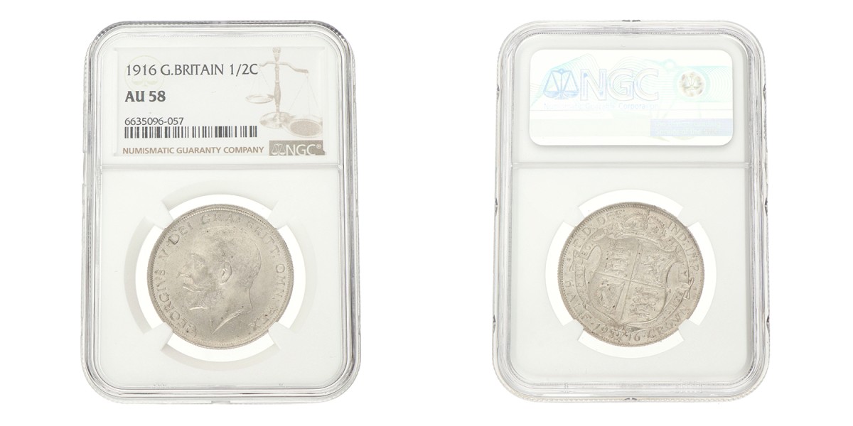 Great Britain. George V. ½ Crown. 1916.