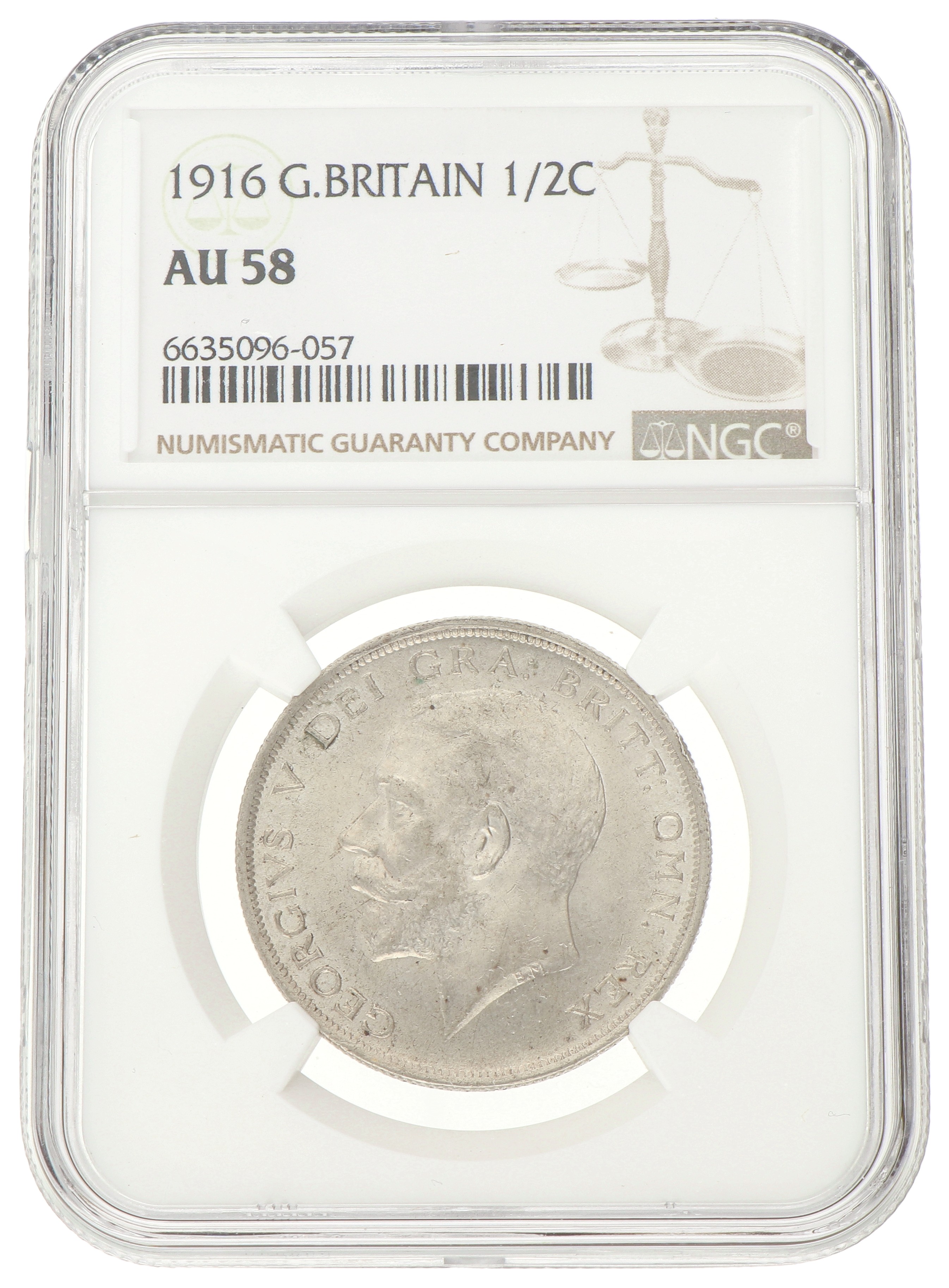 Great Britain. George V. ½ Crown. 1916.