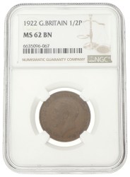 Great Britain. George V. ½ Penny. 1922.