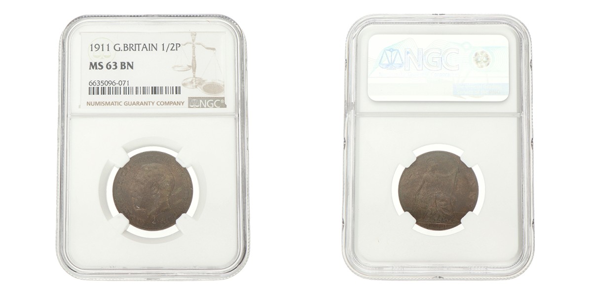 Great Britain. George V. ½ penny. 1911.
