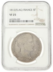 5 Francs. Napoleon. 1812. VF 25.