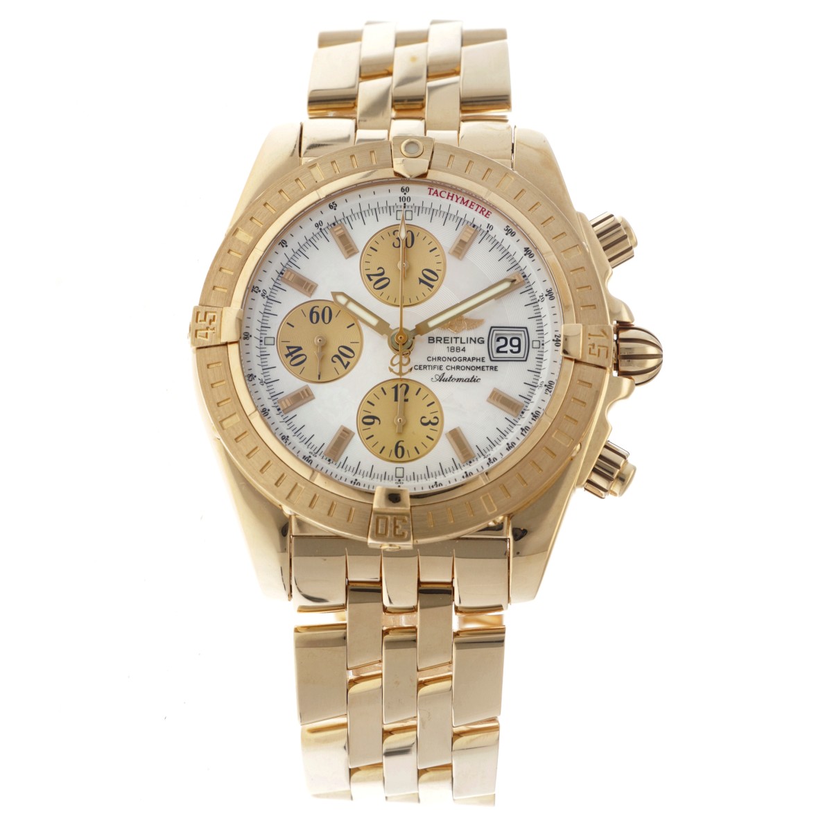 Breitling Chronomat Evolution Mother of Pearl 18K. K13356 - Heren horloge - 2006.