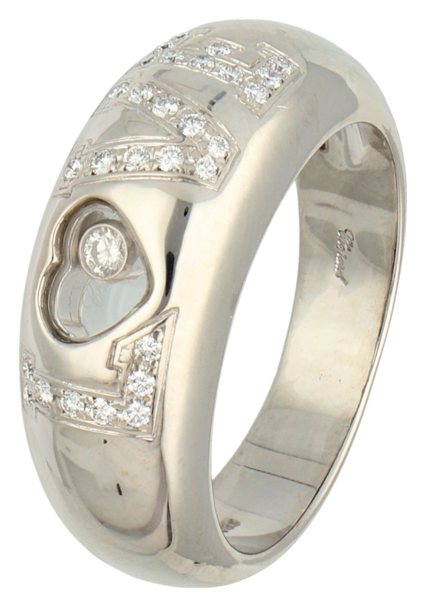 Chopard 18K witgouden ring bezet met ca. 0.17 ct. diamant.