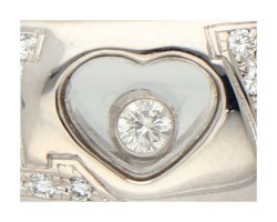 Chopard 18K witgouden ring bezet met ca. 0.17 ct. diamant.