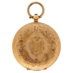 No Reserve - Zakhorloge 14K. goud, cilindergang - unisexzakhorloge - handopwindbaar - ca. 1875.