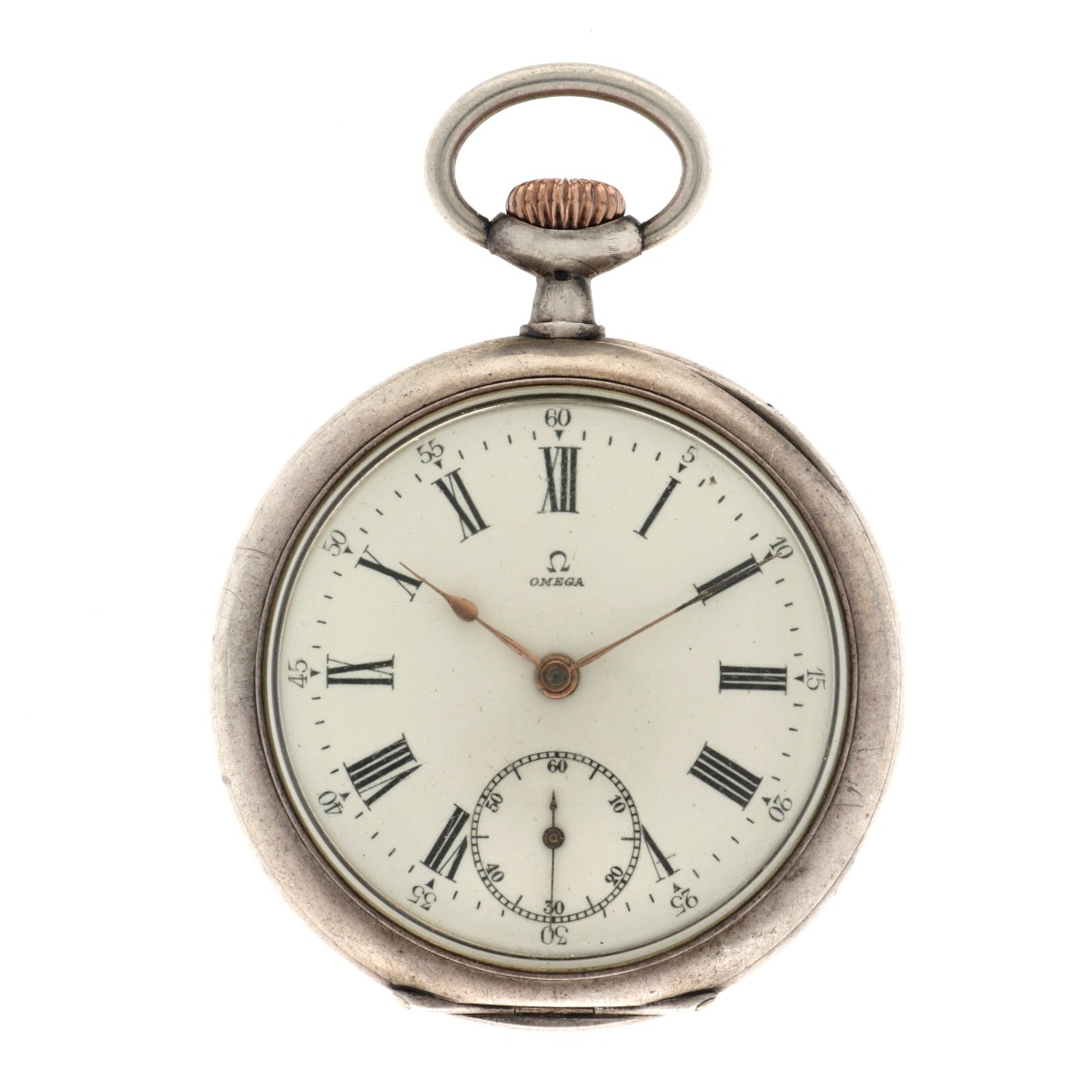 No Reserve - Omega zilver 800/1000 - Heren zakhorloge - ca. 1908.