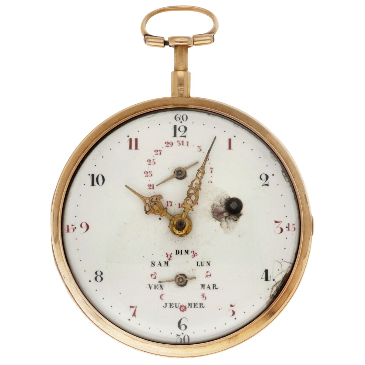Antieke Snek Spillegang - Heren zakhorloge - ca. 1840.