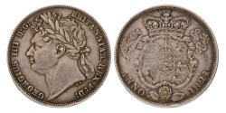 Great Britain. George IV. ½ Crown. 1821.