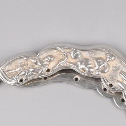Tasbeugel met rokhaak (1788 / 1817) zilver.