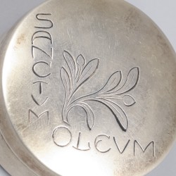 Chrismatorium / zalfdoosje zilver.