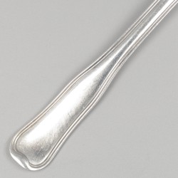Georg Jensen 8-delige set vismessen, model Old Danish, zilver.