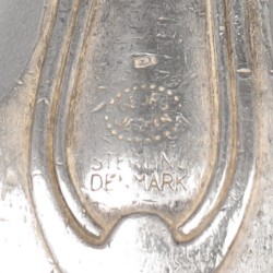 Georg Jensen 5-delige set visvorken, model Old Danish, zilver.