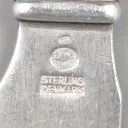 Georg Jensen 4-delige set botermesjes, model Old Danish, zilver.