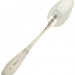 (6) delige set koffielepels zilver.