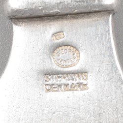Georg Jensen 4-delige set botermesjes, model Old Danish, zilver.
