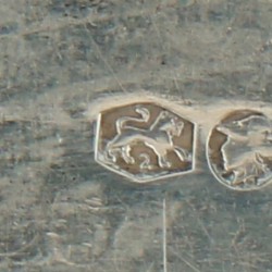 (6) delige set koffielepels zilver.