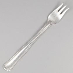 Georg Jensen 8-delige set oestervorkjes, model Old Danish, zilver.