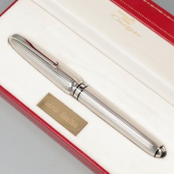 Cartier limited edition vulpen & ballpointpen "Louis Cartier", verzilverd.