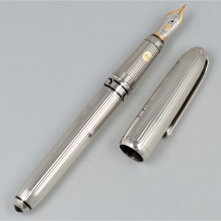 Cartier limited edition vulpen & ballpointpen "Louis Cartier", verzilverd.