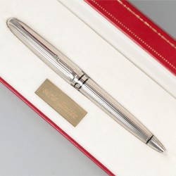 Cartier limited edition vulpen & ballpointpen "Louis Cartier", verzilverd.