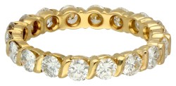Franse 18K geelgouden alliance ring bezet met ca. 2.26 ct. diamant.