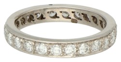 18K Witgouden alliance ring volledig bezet met ca. 0.75 ct. diamant.