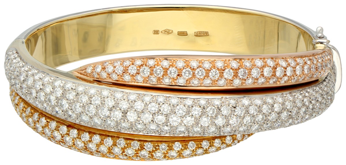 Damiani 18K bicolour gouden bangle bezet met ca. 4.30 ct. diamant.