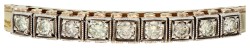14K Geelgouden bangle armband bezet met ca. 1.15 ct. diamant.