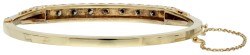 14K Geelgouden bangle armband bezet met ca. 1.15 ct. diamant.
