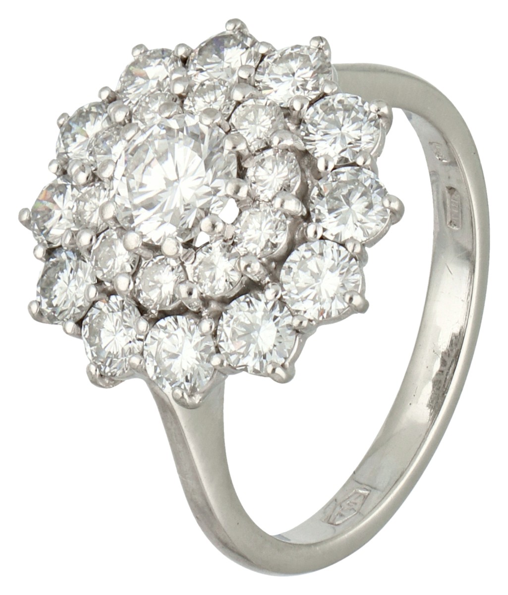 Lunati Jewels 18K witgouden entourage ring bezet met ca. 1.35 ct. diamant.