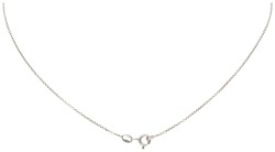 18K Witgouden collier met centrale diamant van ca. 0.65 ct. 