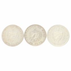 Cuba. Lot (3) 5 Pesos. 1915, 1933-34.