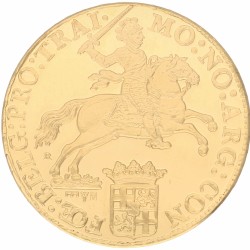Nederland. Officiële herslag: Gouden Dukaton 2 Ounce - Royal Delft editie. 2020.