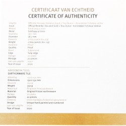 Nederland. Officiële herslag: Gouden Dukaton 2 Ounce - Royal Delft editie. 2020.