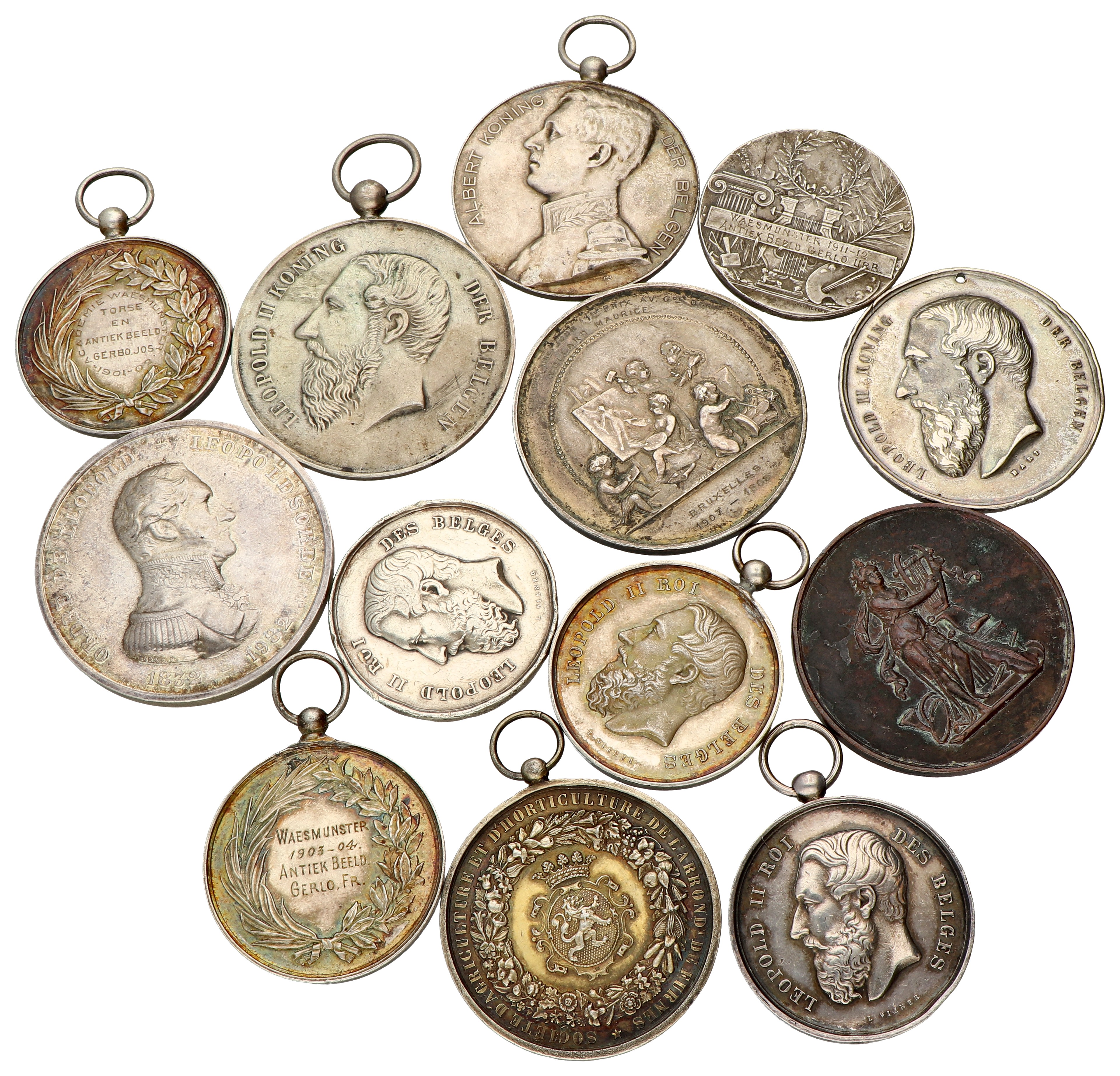 No reserve - Belgium. 19th & 20th century. Lot (13) Mostly Price medals.