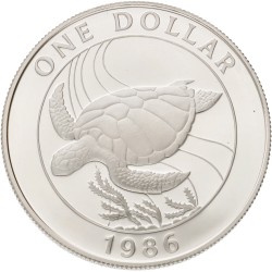 No reserve - Bermuda. 1 Dollar - World Wildlife Fund. 1986.