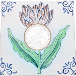 Nederland. Officiële herslag: Dukaton "Zilveren Rijder" 2 Ounce - Royal Delft editie. 2020.