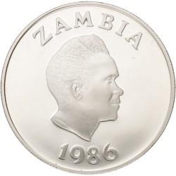 No reserve - Zambia. 10 Kwacha - World Wildlife Fund. 1986.