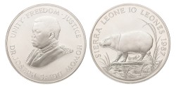 No reserve - Sierra Leone. 10 Leones - World Wildlife Fund. 1987.