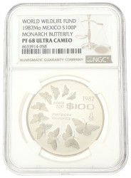 No reserve - Mexico. 100 Pesos - World Wildlife Fund. 1987.