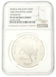 No reserve - Philippines. 200 Pesos - World Wildlife Fund. 1987.