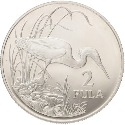 No reserve - Botswana. 2 Pula - World Wildlife Fund. 1986.