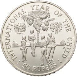 No reserve - Seychelles. 50 rupees - Year of the Child. 1980.