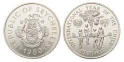 No reserve - Seychelles. 50 rupees - Year of the Child. 1980.