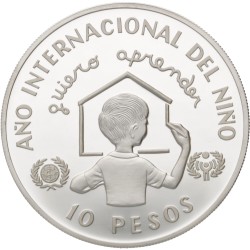 No reserve - Dominican Republic. 10 Pesos - Year of the Child. 1982.