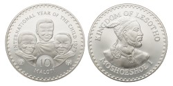 No reserve - Lesotho. 10 Maloti - Year of the Child. 1979.