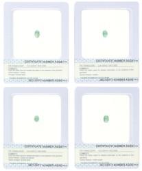 No reserve - Lot van vijf gecertificeerde natuurlijke smaragden tussen de 1.23 en 1.36 ct.